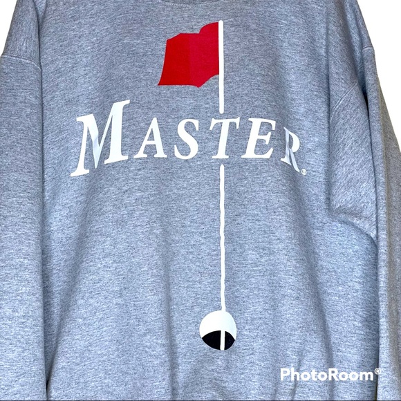 Breezy Excursion Men’s Grey Masters Crewneck Sweatshirt Size Large - Picture 2 of 7